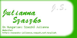 julianna szaszko business card